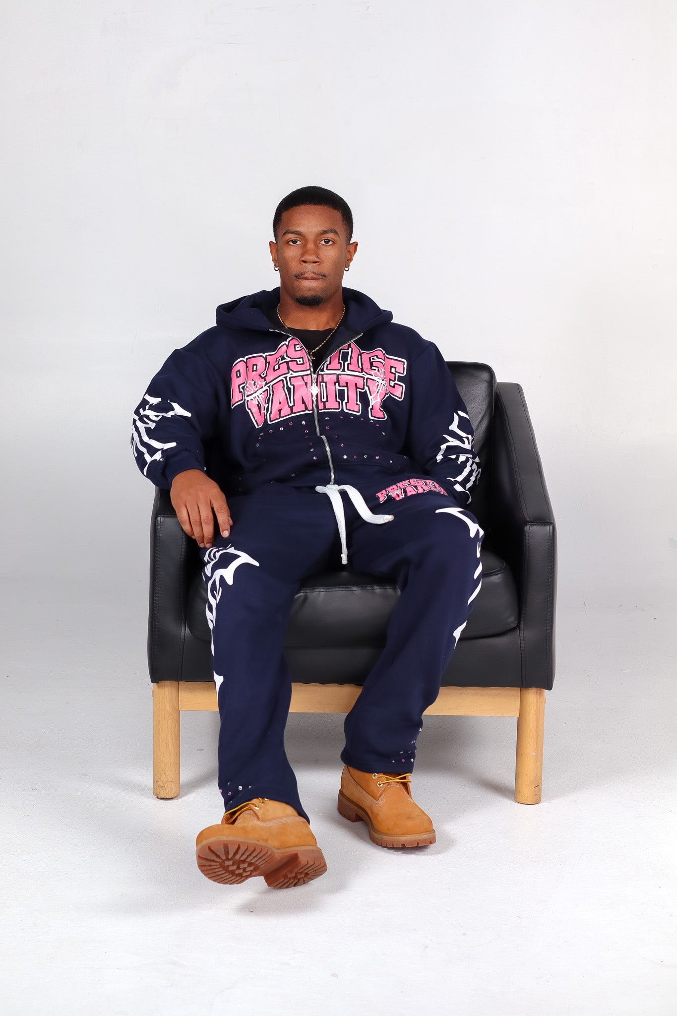 "Vanity Crosses Navy & Pink Set"